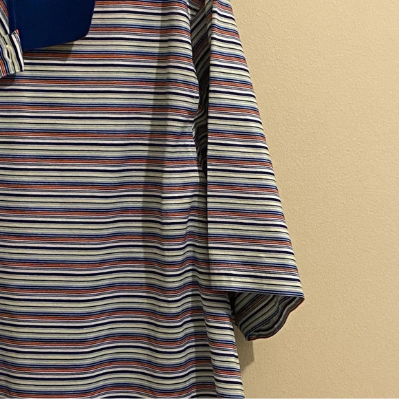 Tailorbyrd Men’s Size 3XL Golf Polo Multicolor Stripe Egyptian Cotton Casual - Picture 3 of 13